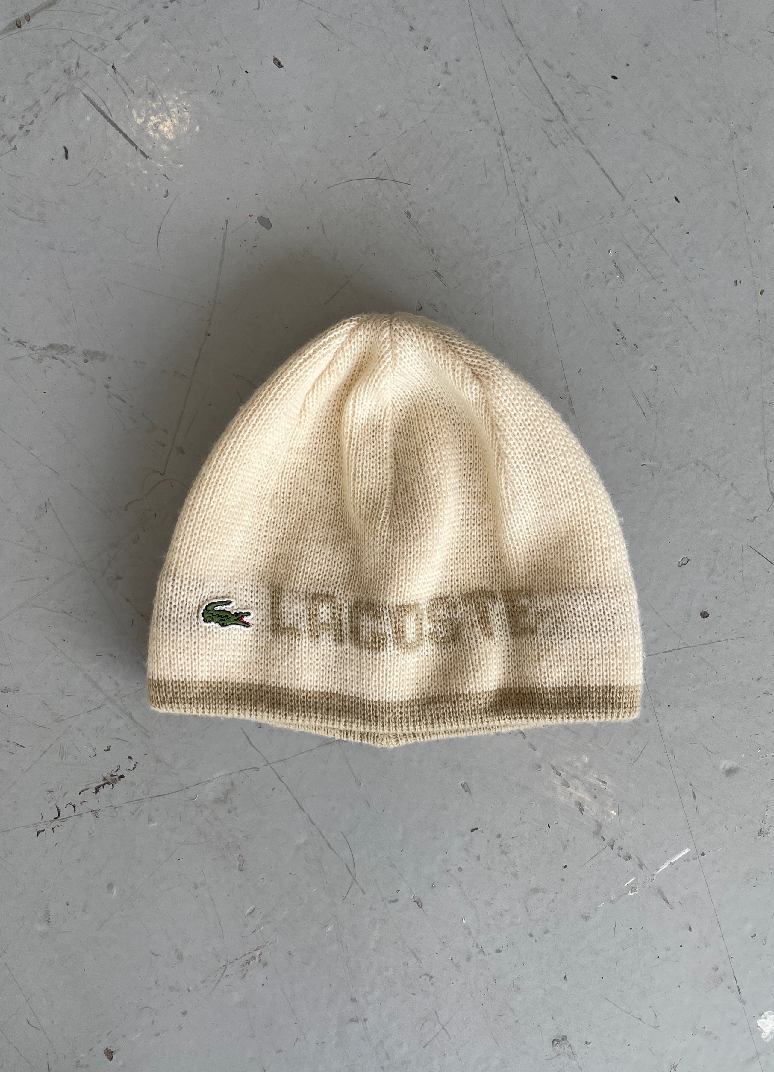 Bonnet discount lacoste beige